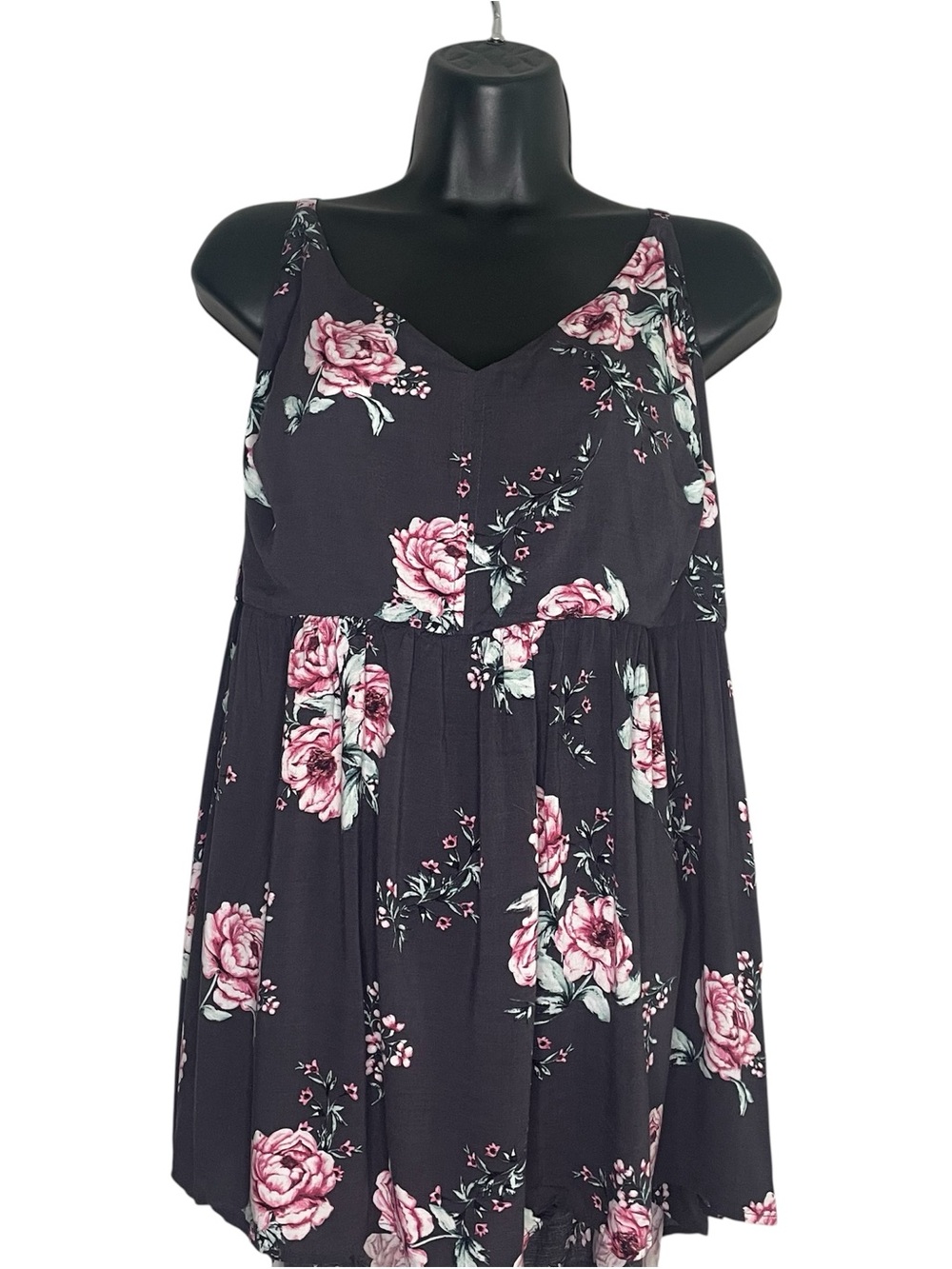 Torrid 3X Floral Babydoll Strappy Cami Top